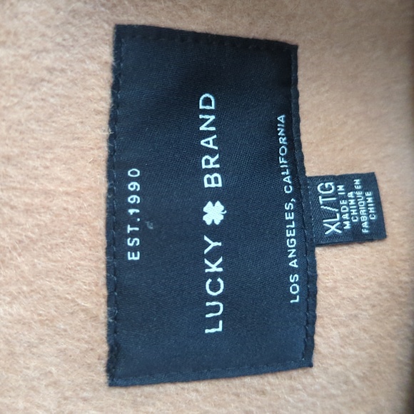 Lucky Brand Camel Wool Blend Wrap Trench Coat - Picture 7 of 7